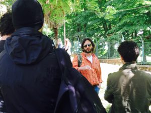 Alcuni studenti di Orvieto con Daniele Vicari