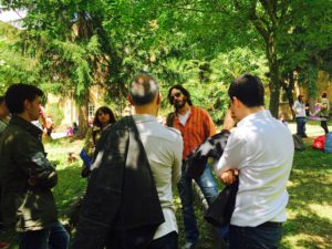 Alcuni studenti di Orvieto con Daniele Vicari 