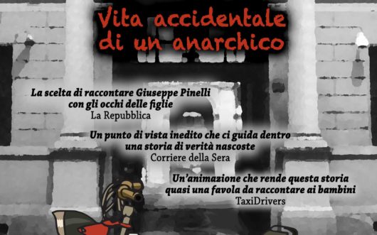 Locandina Claudia Cipriani e le sorelle Pinelli presentano Pino, vita accidentale di un anarchico